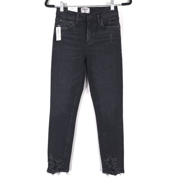 NWT AGOLDE SOPHIE HighRise Skinny Crop Temple Jeans Distressed A018C-844 Size 26 - Picture 4 of 16